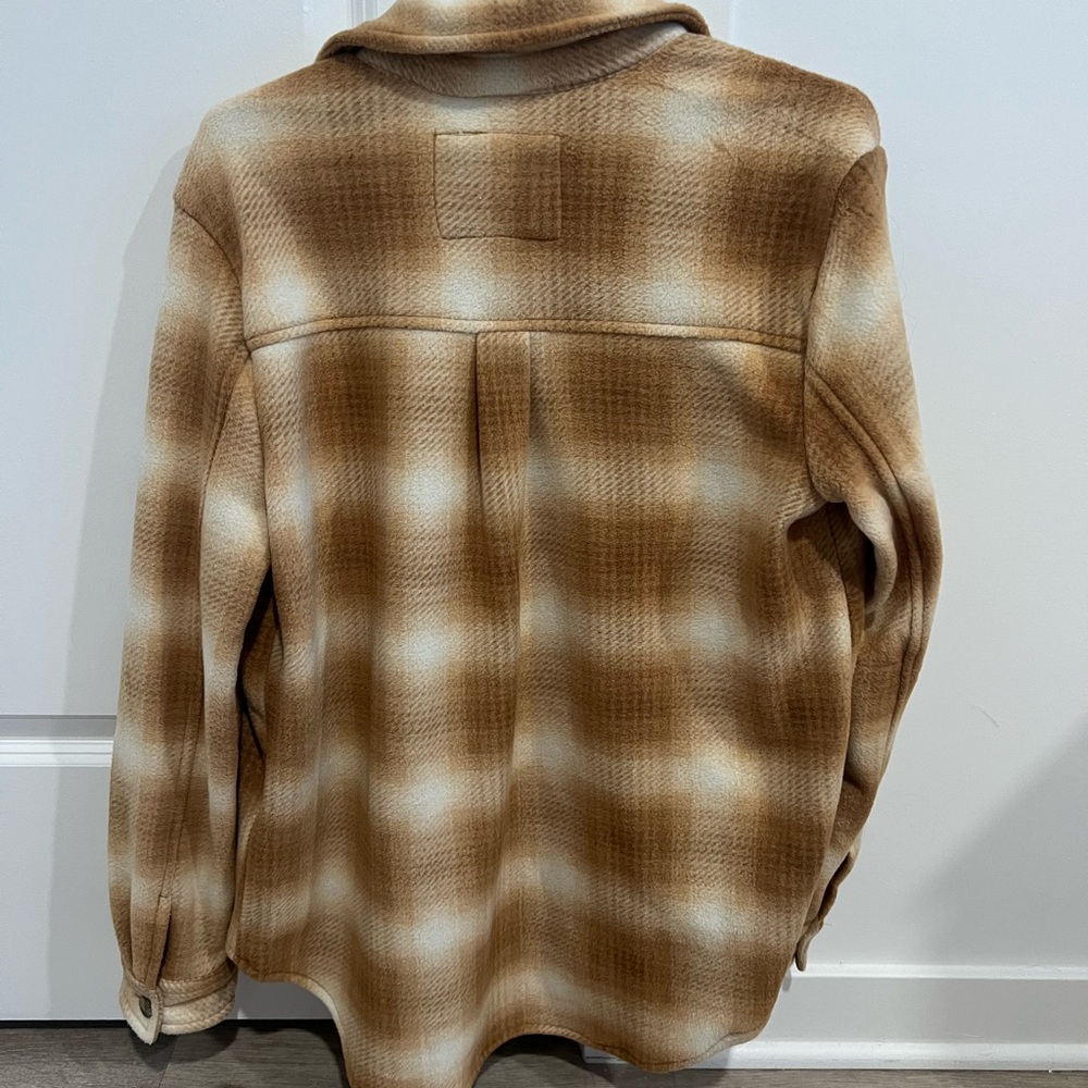 Billabong Tan and Cream Plaid Shirt - Picture 2 of 3